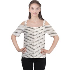 Backround Pattern Texture Dimension Cutout Shoulder Tee