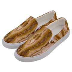Marble Wall Surface Pattern Men s Canvas Slip Ons by Sapixe