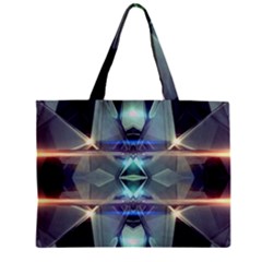Abstract Glow Kaleidoscopic Light Zipper Mini Tote Bag by Sapixe