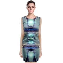 Abstract Glow Kaleidoscopic Light Classic Sleeveless Midi Dress