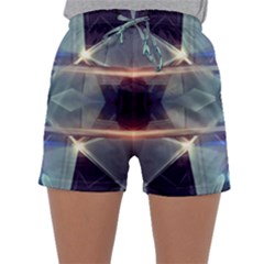 Abstract Glow Kaleidoscopic Light Sleepwear Shorts
