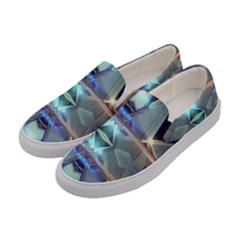 Abstract Glow Kaleidoscopic Light Women s Canvas Slip Ons