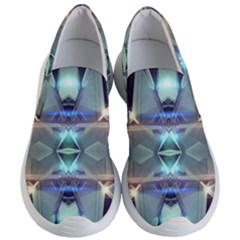 Abstract Glow Kaleidoscopic Light Women s Lightweight Slip Ons