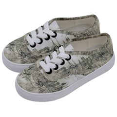 Pencil Drawing Drawing Port Kids  Classic Low Top Sneakers by Sapixe