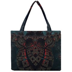 Fractal 3d Dark Red Abstract Mini Tote Bag