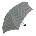 White Fabric Pattern Textile Mini Folding Umbrellas View2