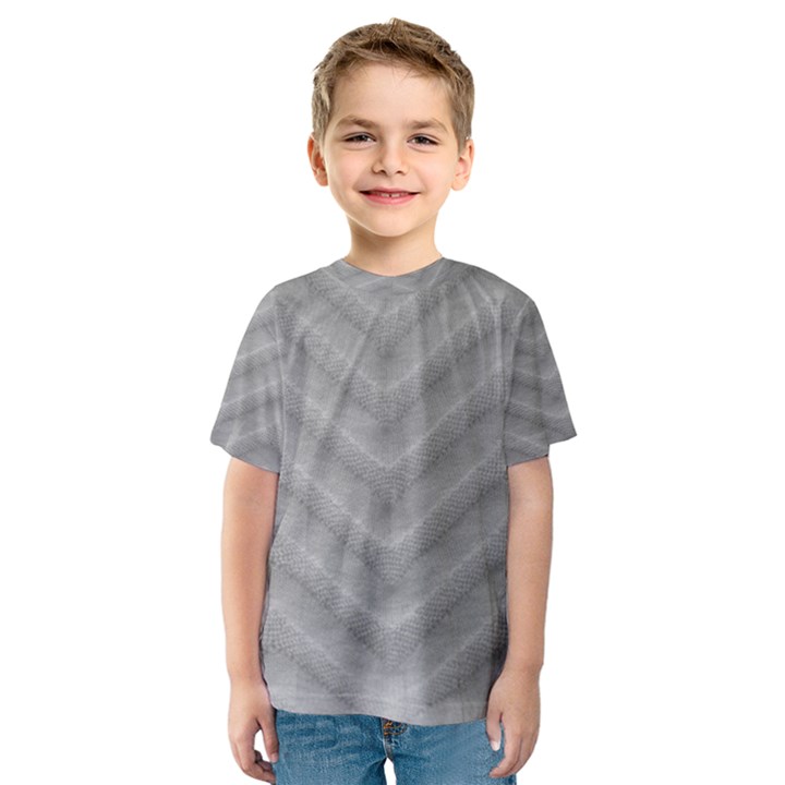 White Fabric Pattern Textile Kids  Sport Mesh Tee