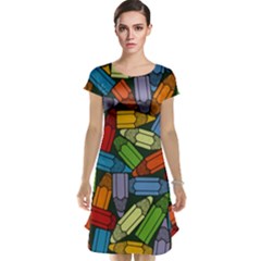 Colored Pencils Pens Paint Color Cap Sleeve Nightdress