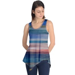 Background Horizontal Lines Sleeveless Tunic