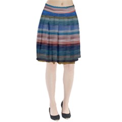 Background Horizontal Lines Pleated Skirt