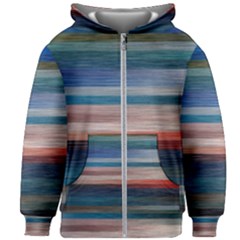 Background Horizontal Lines Kids Zipper Hoodie Without Drawstring by Sapixe