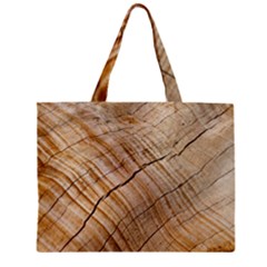 Abstract Brown Tree Timber Pattern Zipper Mini Tote Bag by Sapixe