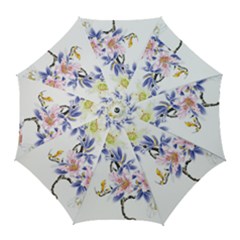 Lily Hand Painted Iris Golf Umbrellas by Sapixe
