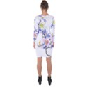 Lily Hand Painted Iris Asymmetric Cut-Out Shift Dress View2