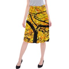 Golden Vein Midi Beach Skirt