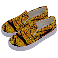 Golden Vein Kids  Canvas Slip Ons by FunnyCow