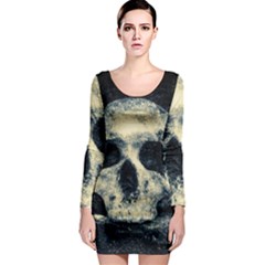 Skull Long Sleeve Bodycon Dress