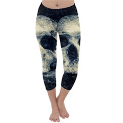 Skull Capri Winter Leggings  by FunnyCow