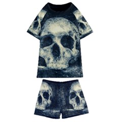 Skull Kids  Swim Tee And Shorts Set by FunnyCow
