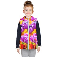 Tulip Flowers Kid s Hooded Puffer Vest by FunnyCow