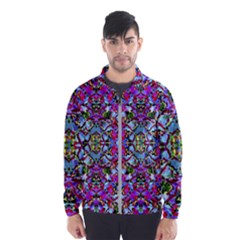 Multicolored Floral Collage Pattern 7200 Windbreaker (men) by dflcprints