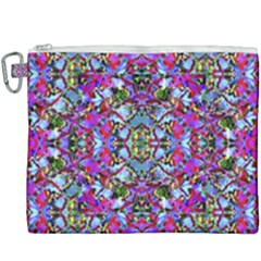 Multicolored Floral Collage Pattern 7200 Canvas Cosmetic Bag (xxxl) by dflcprints
