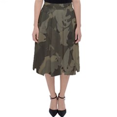 Country Boy Fishing Camouflage Pattern Folding Skater Skirt by Bigfootshirtshop