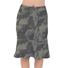 Country Boy Fishing Camouflage Pattern Mermaid Skirt by Bigfootshirtshop