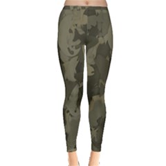 Country Boy Fishing Camouflage Pattern Inside Out Leggings by Bigfootshirtshop