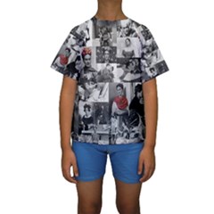 Frida Kahlo Pattern Kids  Short Sleeve Swimwear by Valentinaart