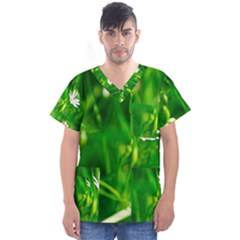 Inside The Grass Men s V-neck Scrub Top