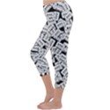 Audio Tape Pattern Capri Winter Leggings  View2