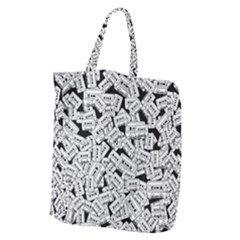 Audio Tape Pattern Giant Grocery Tote by Valentinaart
