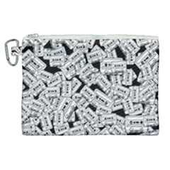 Audio Tape Pattern Canvas Cosmetic Bag (xl) by Valentinaart