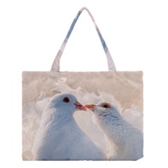 Doves In Love Medium Tote Bag by FunnyCow