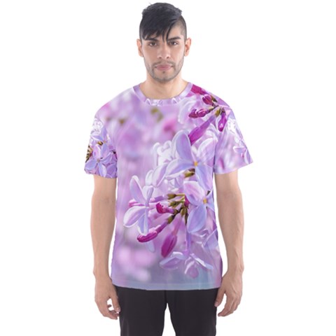 Pink Lilac Flowers Men s Sports Mesh Tee by FunnyCow