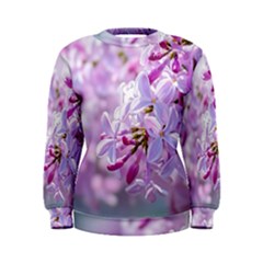 Pink Lilac Flowers Women s Sweatshirt by FunnyCow