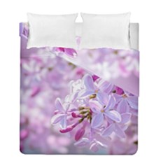 Pink Lilac Flowers Duvet Cover Double Side (full/ Double Size) by FunnyCow