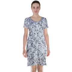 Willow Foliage Abstract Short Sleeve Nightdress