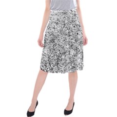 Willow Foliage Abstract Midi Beach Skirt