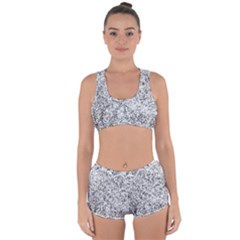 Willow Foliage Abstract Racerback Boyleg Bikini Set