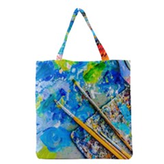 Artist Palette And Brushes Grocery Tote Bag by FunnyCow