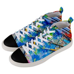 Artist Palette And Brushes Men s Mid-top Canvas Sneakers