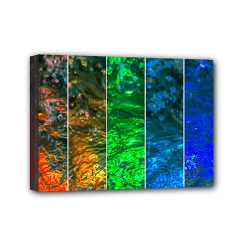 Rainbow Of Water Mini Canvas 7  X 5  by FunnyCow