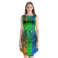 Rainbow Of Water Sleeveless Chiffon Dress   by FunnyCow