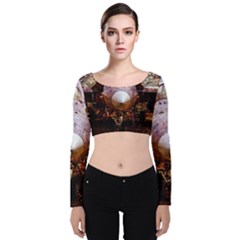 The Art Of Military Aircraft Velvet Crop Top by FunnyCow