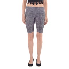 Linear Intricate Geometric Pattern Yoga Cropped Leggings by dflcprints