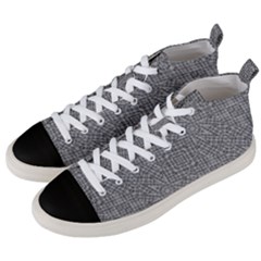 Linear Intricate Geometric Pattern Men s Mid-top Canvas Sneakers by dflcprints