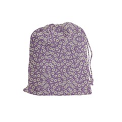 Ditsy Floral Pattern Drawstring Pouches (large)  by dflcprints