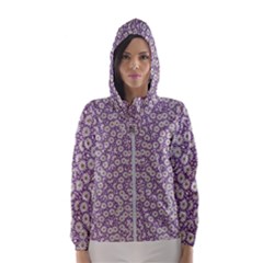 Ditsy Floral Pattern Hooded Windbreaker (women) by dflcprints